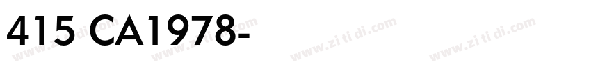 415 CA1978字体转换
